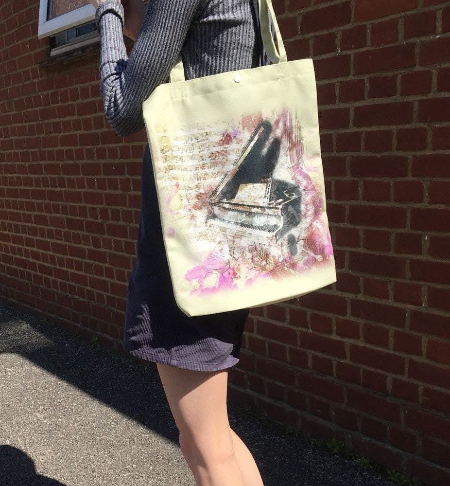 Music Theme Gift Canvas Bag Life Without Music Would B B Etsy UK