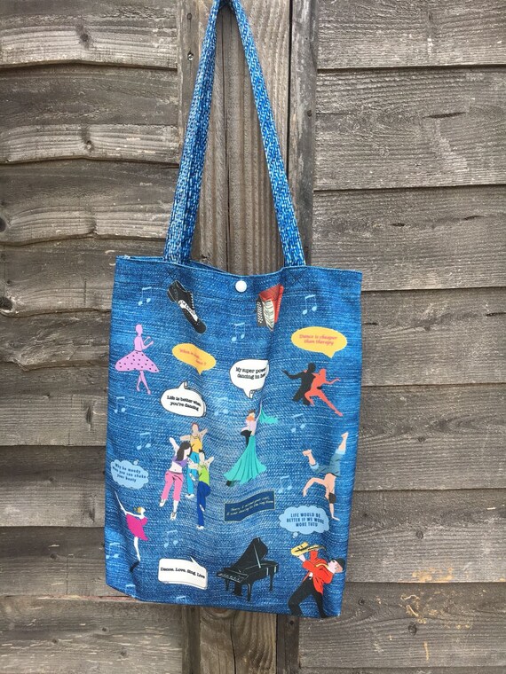Tanz Thema Canvas Tote Bag Spass Tanz Phrasen Dicke Leinwand Etsy