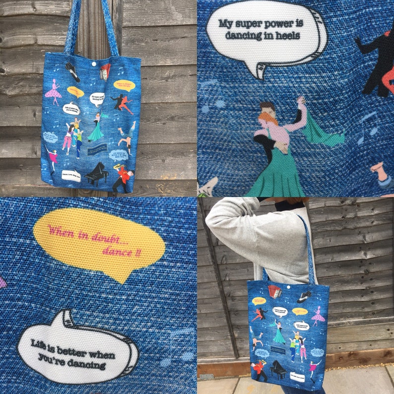 Personalized Dance Canvas Tote Bag: Fun Print Gift 画像 6