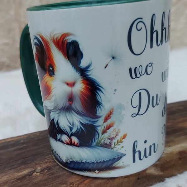 Tasse Meerschweinchen Geschenk für Sie Geburtstag Keramiktasse Frühstückstasse mit Spruch Bürotasse, Mama Papa Oma Tante Freundin Freund Opa