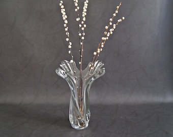 large vase made of crystal glass, France 1960s, crystal vase