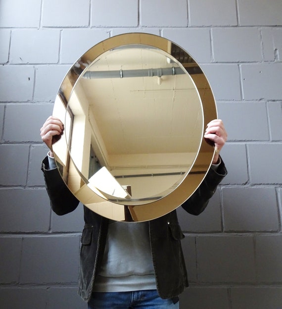 Lupi Cristal Luxor Mirror Italian Wall Mirror 1960s Oval Etsy