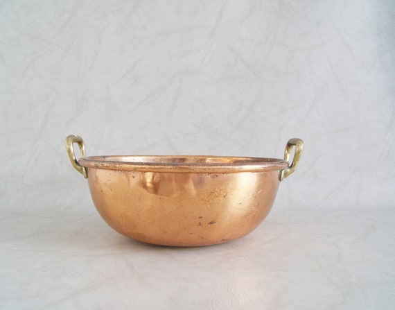 Copper Pot Vintage Pan Copper Brass Wok Frying Pans Etsy