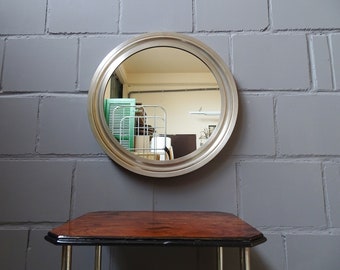 Narciso Mirror by Sergio Mazza, round metal mirror, Italian wall mirror