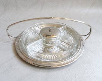 Serving bowls on tray, Art Deco Menage