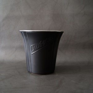 Ice bucket champagne ceramic black and white, ice bucket, bottle cooler, champagne cooler