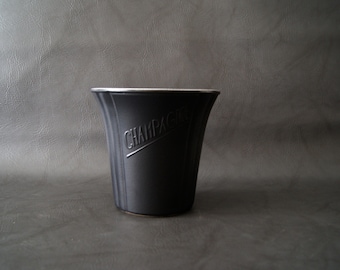 Ice bucket champagne ceramic black and white, ice bucket, bottle cooler, champagne cooler