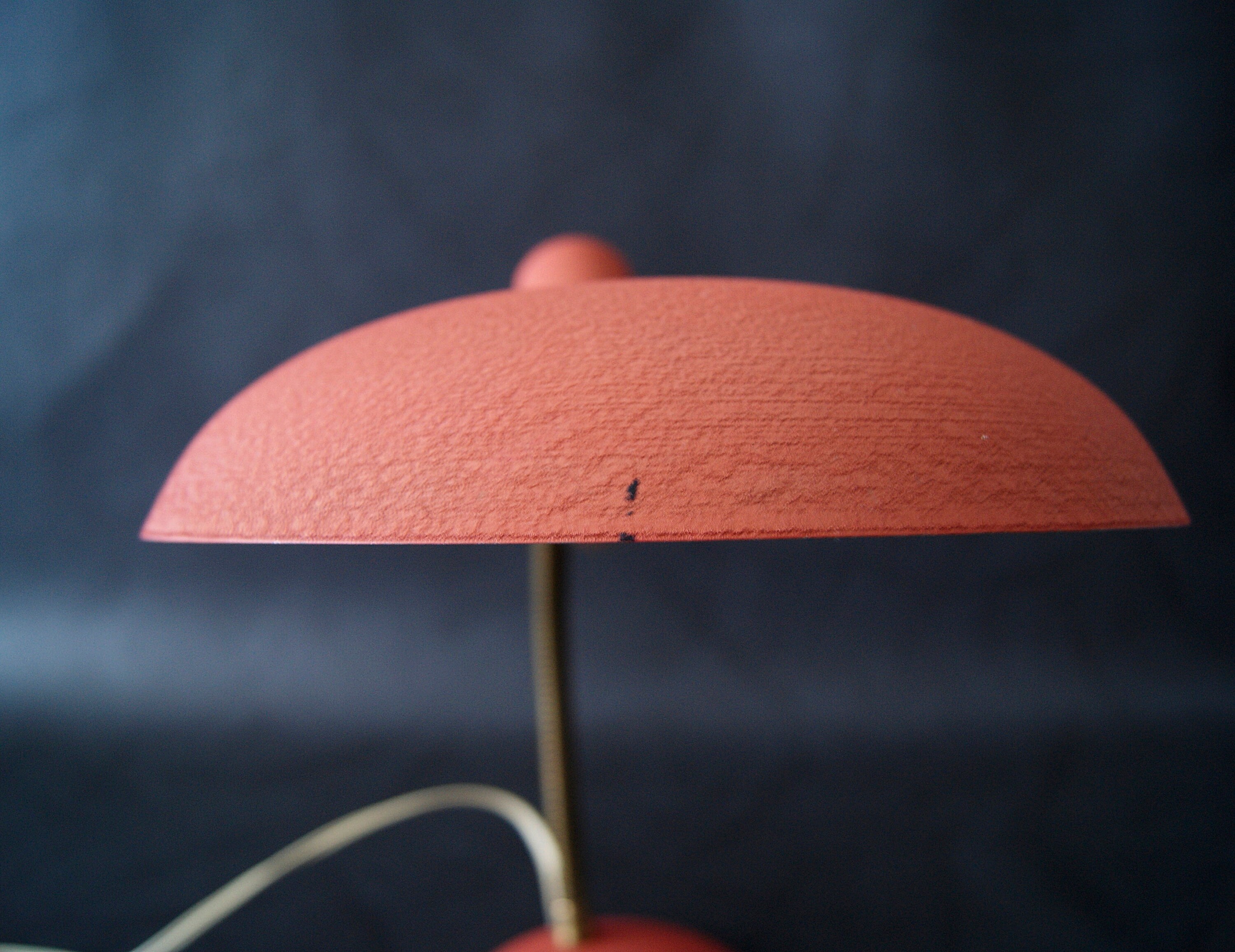 Table Lamp Pink Gold salmon mid century with shrink varnish, French