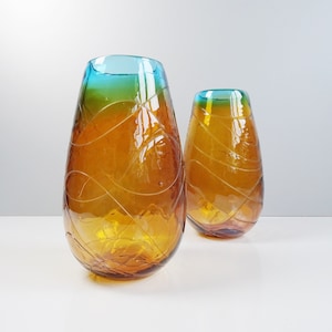 Hand-blown vase pair model Georges Sand