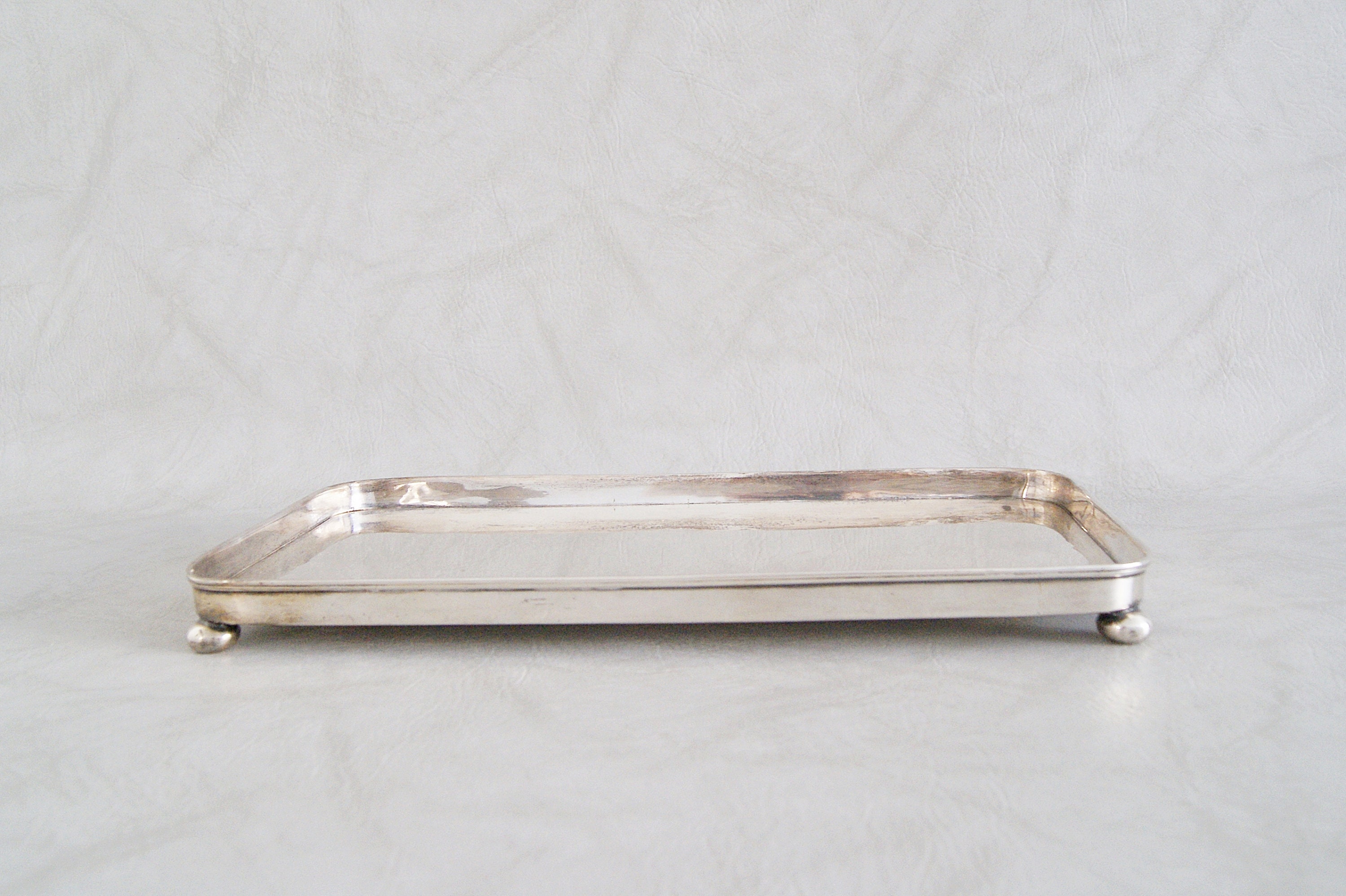 antique tray silver plated by Daniel & Arter England, serving tray silver