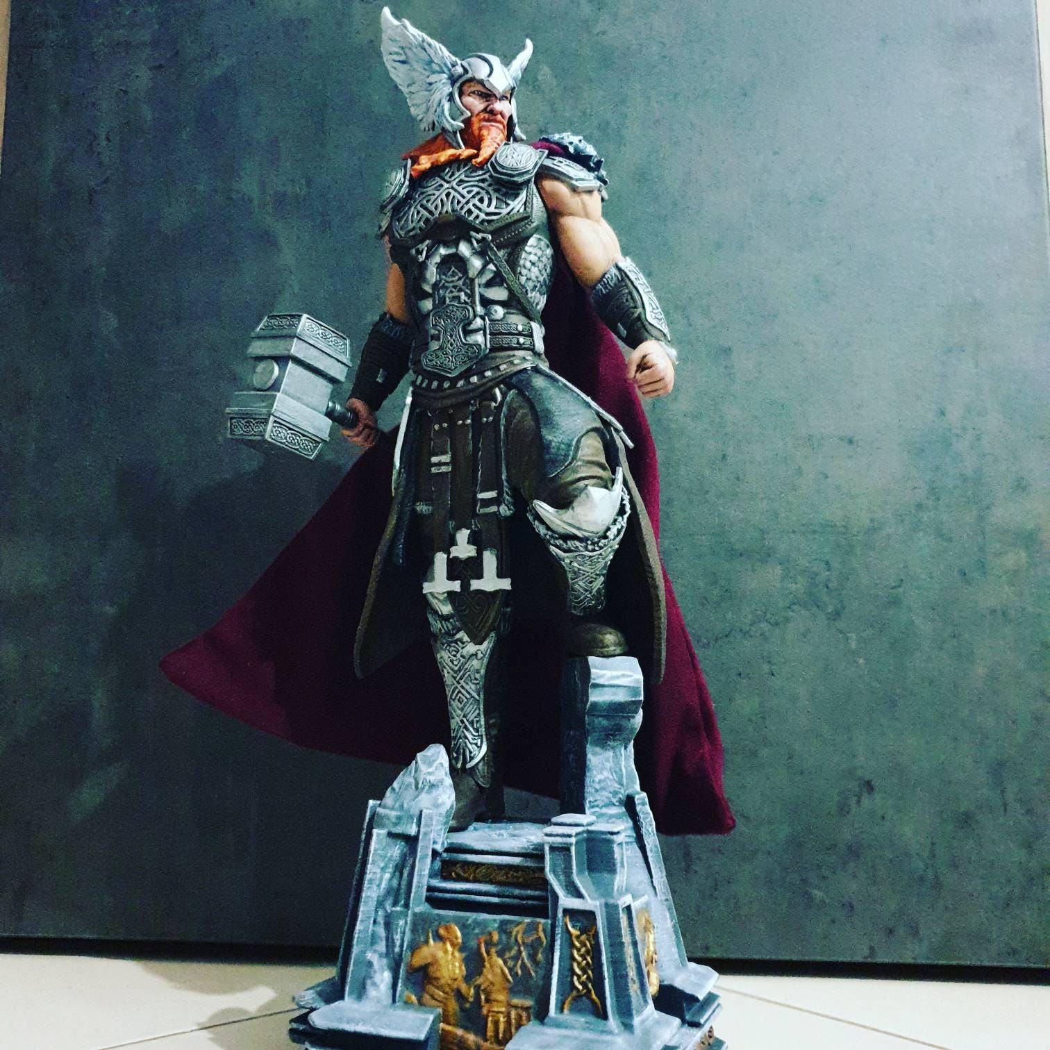 Viking Thor resin statue norse mythology collectible decor Etsy