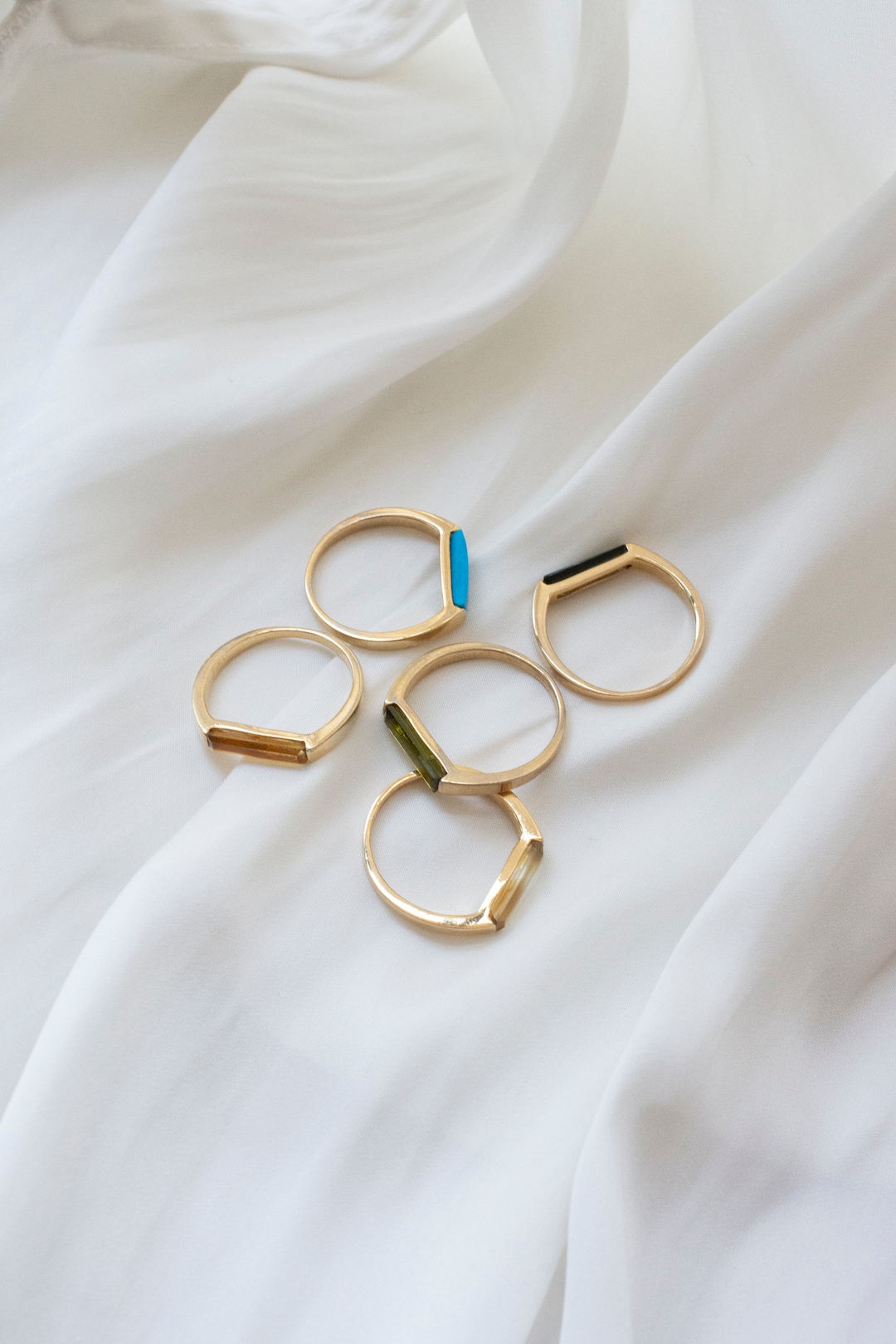Stacking Rings, Gold Stacking Rings, Stone Stacking Rings, Rose Gold ...