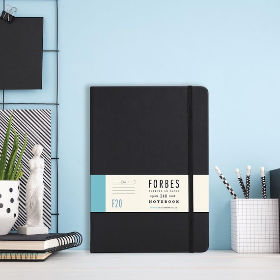 Personalized A5 Lined Notebook: Forbes Collection, Choice of Foil Colors
