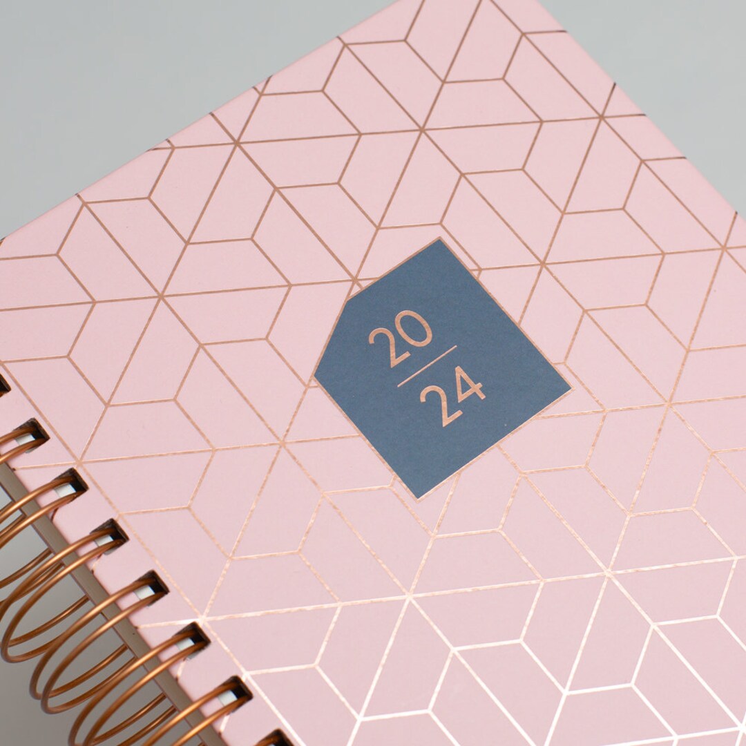 Matilda Myres 2024 Diary Rose Gold Wiro A5 Daily Diary JAN Etsy