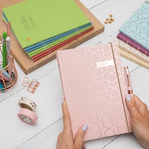 Notebooks from Matilda Myres - A5 Lined Notebook - 192 Pages - Rose Gold Foiling
