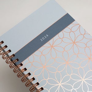 Matilda Myres 2024 Diary - Rose Gold Wiro A5 Weekly Diary - JAN to DEC