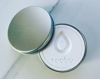 Natural Aromatherapy Stone diffuser for diffusing essential oils. Aromastone for use at home or office, yoga or travelling in metal tin.
