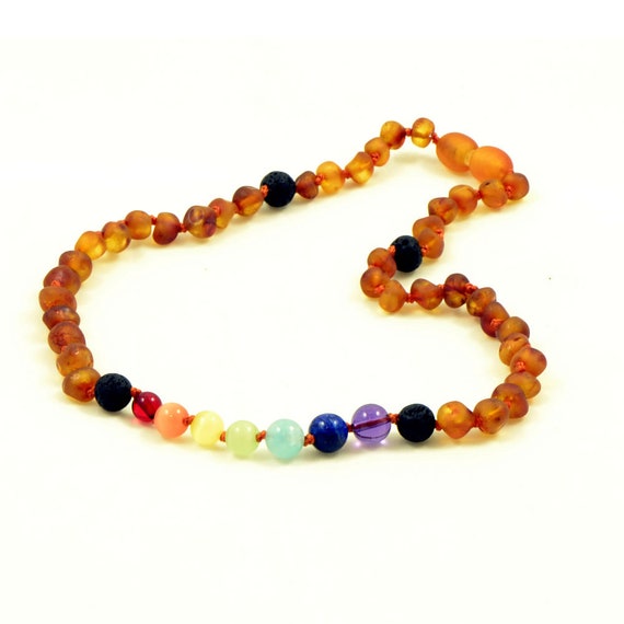 unpolished baltic amber teething necklace