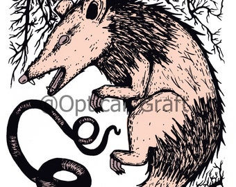 Anger Is a Gift - Opossum Art Print