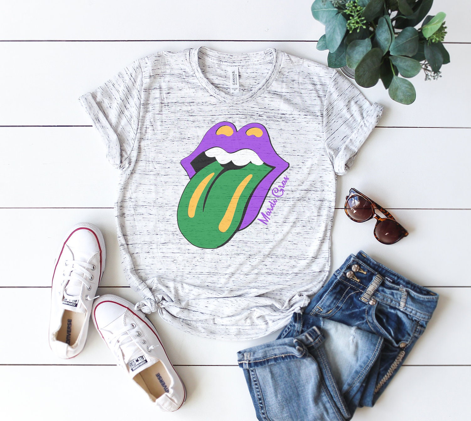 Mardi Gras Lips and Tongue Shirt T-Shirt