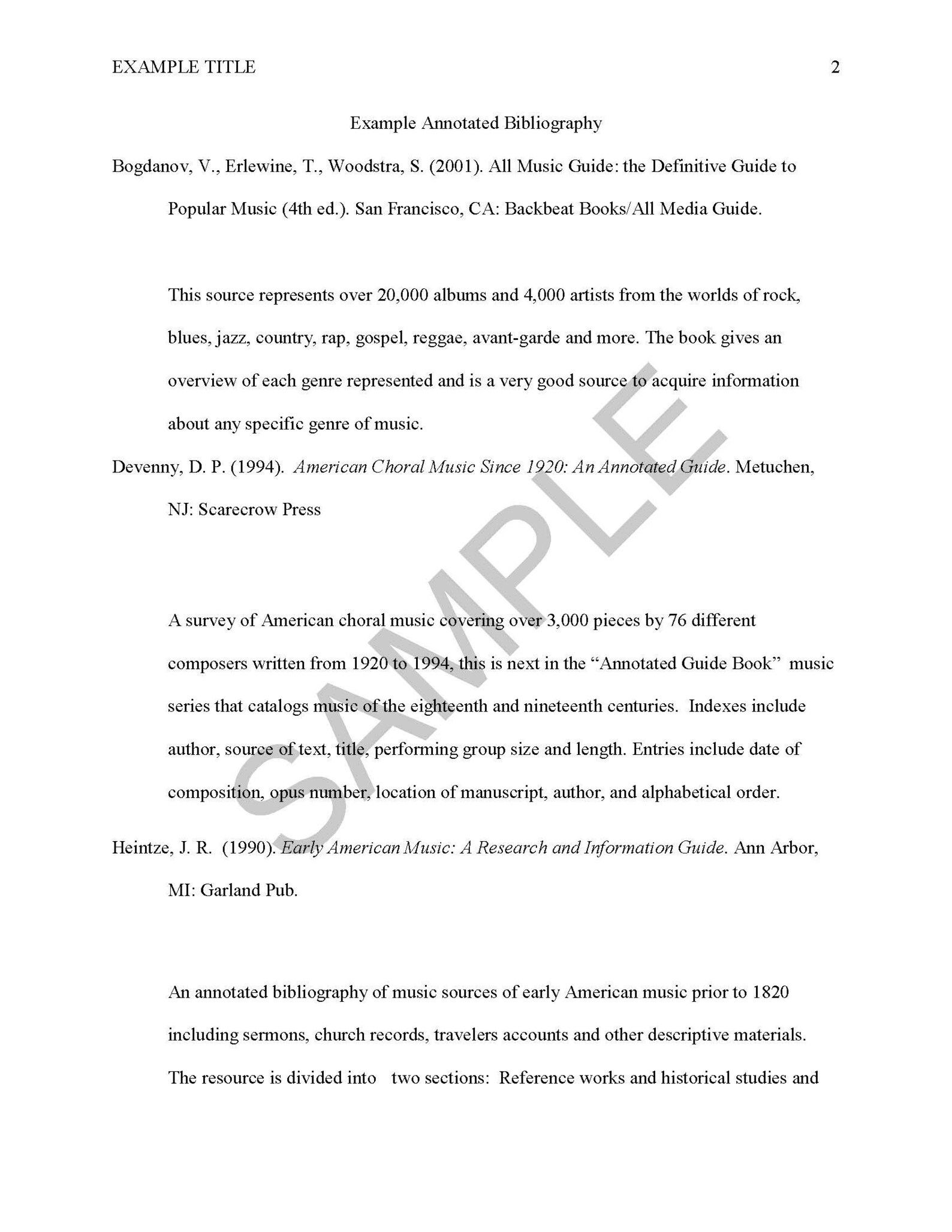 How to do a annotated bibliography picture