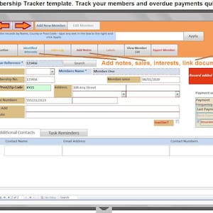 Club / Membership Manager MS-Access database template. Helps to keep track of your members