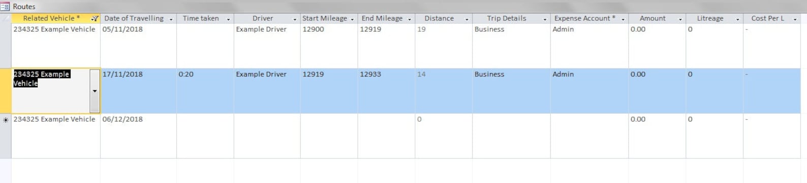Vehicle / Automobile Fleet Management Ms-access Database Software. Log ...