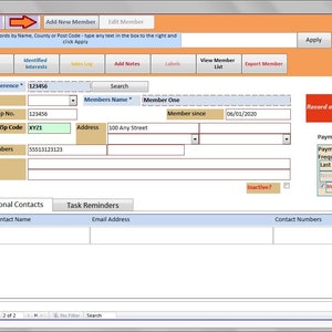 Club / Membership Manager MS-Access database template. Helps to keep track of your members