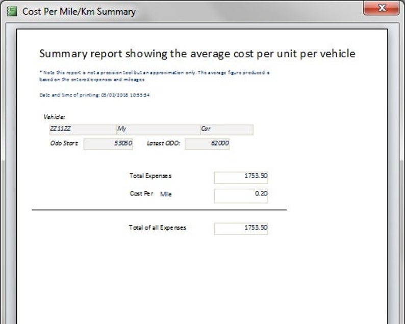 Vehicle / Automobile Fleet Management Msaccess Database Etsy UK