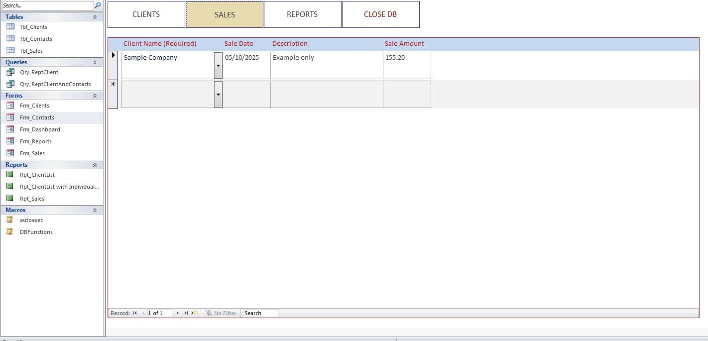 MS Access Client Database Template - Customizable Starter - Etsy