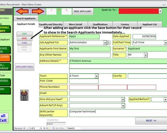 HR Recruitment Database Template: Applicant Tracker (Access Database)