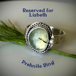 Prehnite Ring | Sterling Ring | Gemstone Ring | Artisan Ring | Handmade Ring | Gifts for Her | Statement Ring