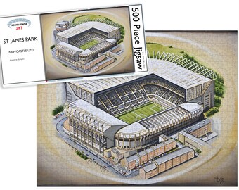 St James' Park Stadia Fine Art Jigsaw Puzzle - Newcastle United Football Club