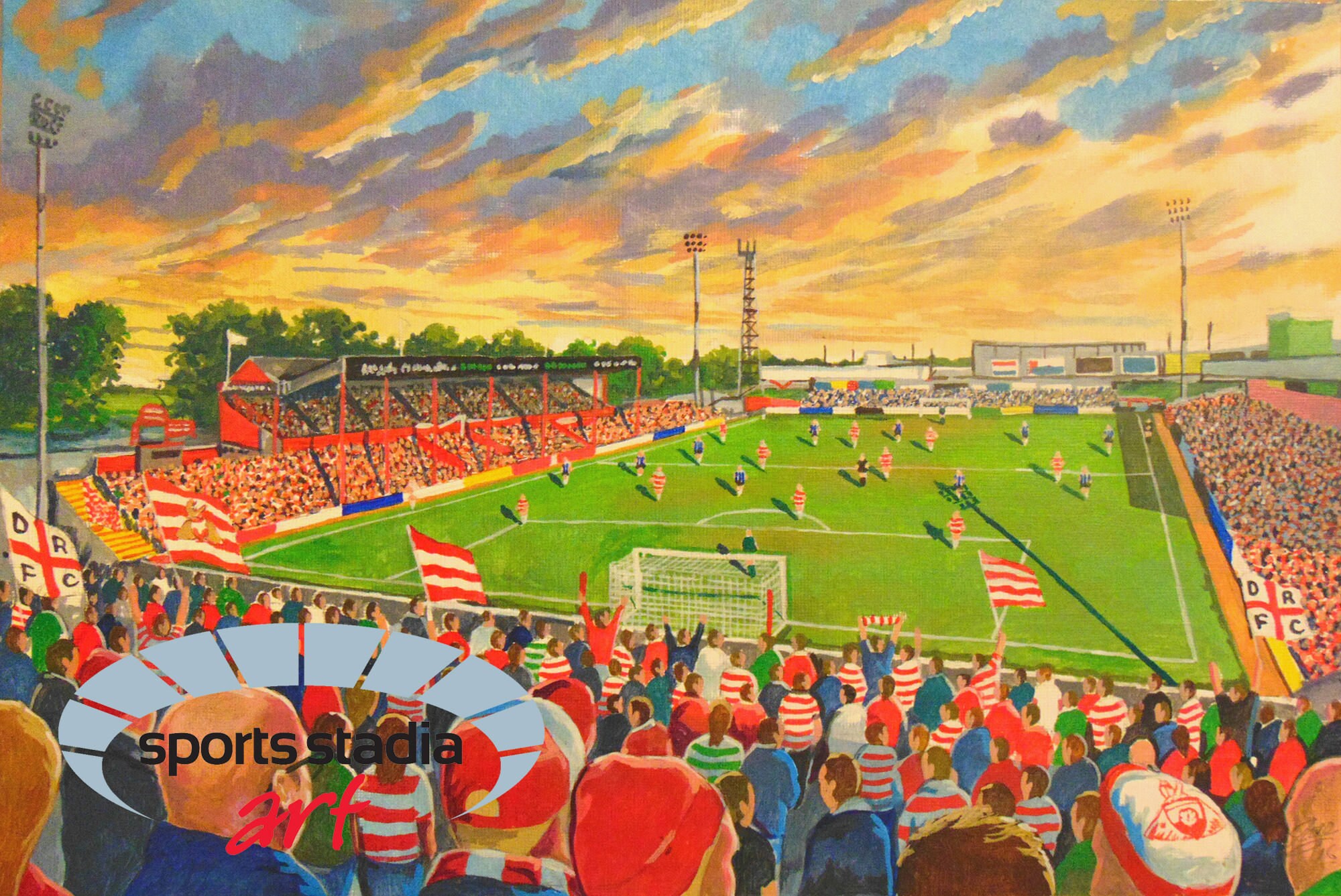 Belle Vue Stadium Fine Art Print - Doncaster Rovers Football Club