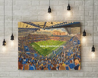 Rustique Style Vintage Stamford Bridge en bois Chelsea Football Boîte de rangement/caisse. Rustique Style Vintage Stamford Bridge en bois Chelsea Football Boîte de rangement/caisse.