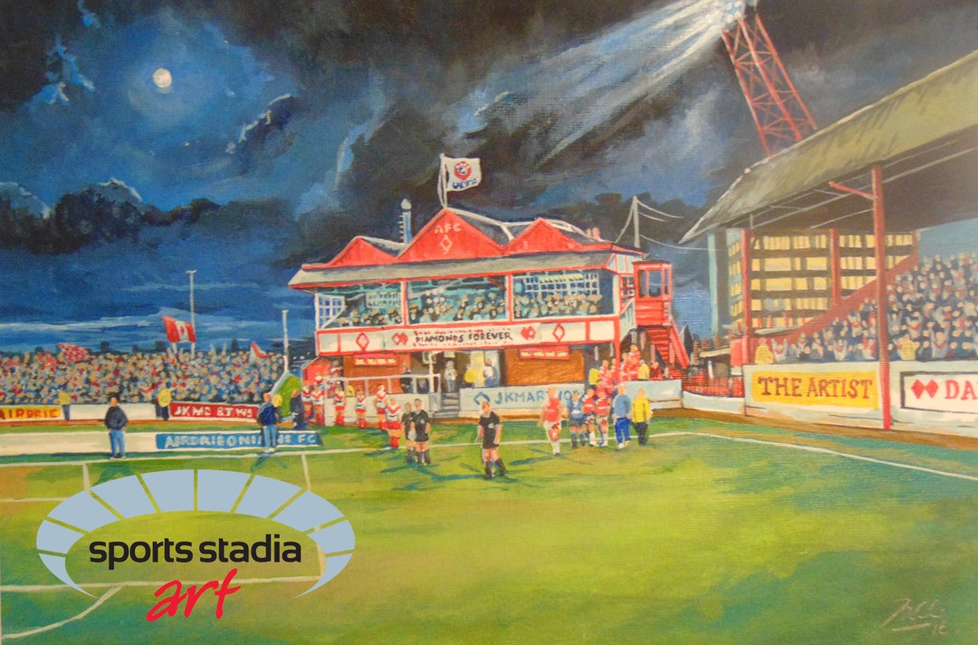 Excelsior Stadium Airdrie Football Club Shop Retro Look Charlton