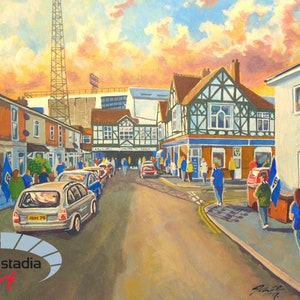 Fratton Park Stadium 'Going to the Match' Fine Art Jigsaw Puzzle - Portsmouth Football Club