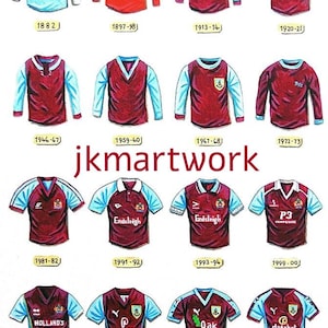 Burnley FC Retro Art Shirts T-Shirt