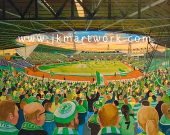 Parkhead Stadium 'Yesteryear' Fine Art Print - Celtic Football Club