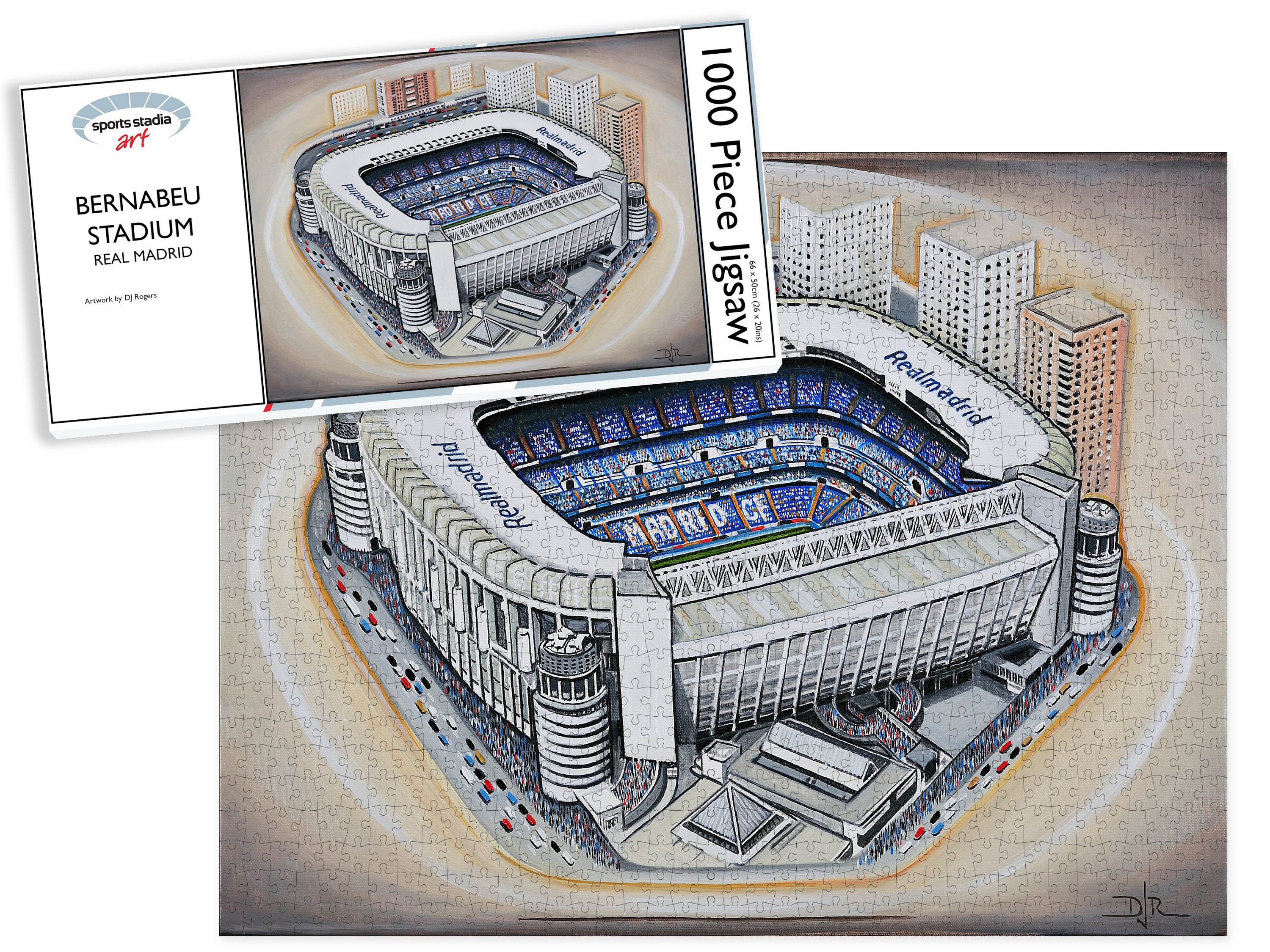 Bernabeu Stadium Fine Art Jigsaw Puzzle Real Madrid Football - Etsy