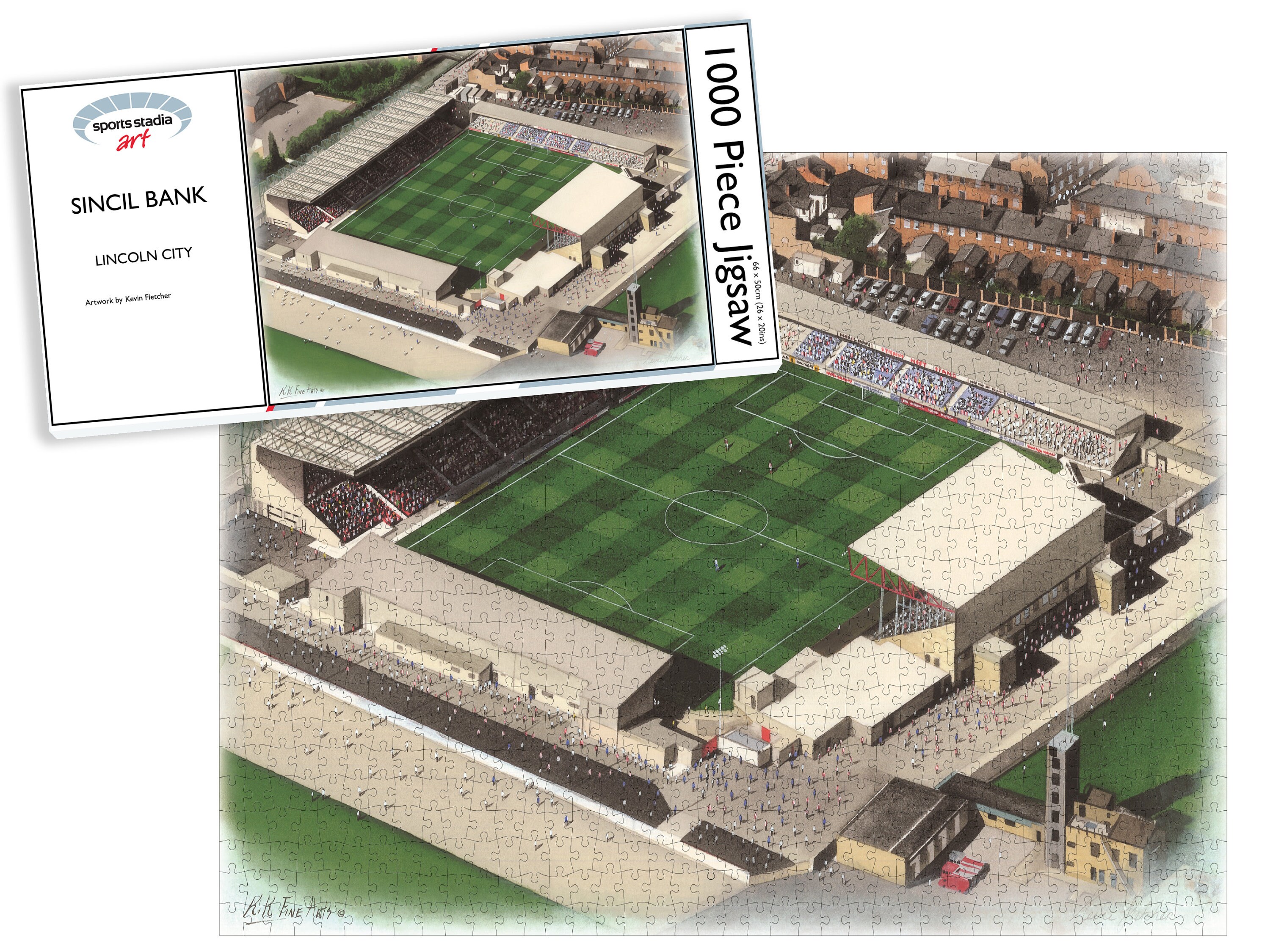 Lincoln City Football Club - Sincil Bank Stadium Fine Art Jigsaw Puzzle ...
