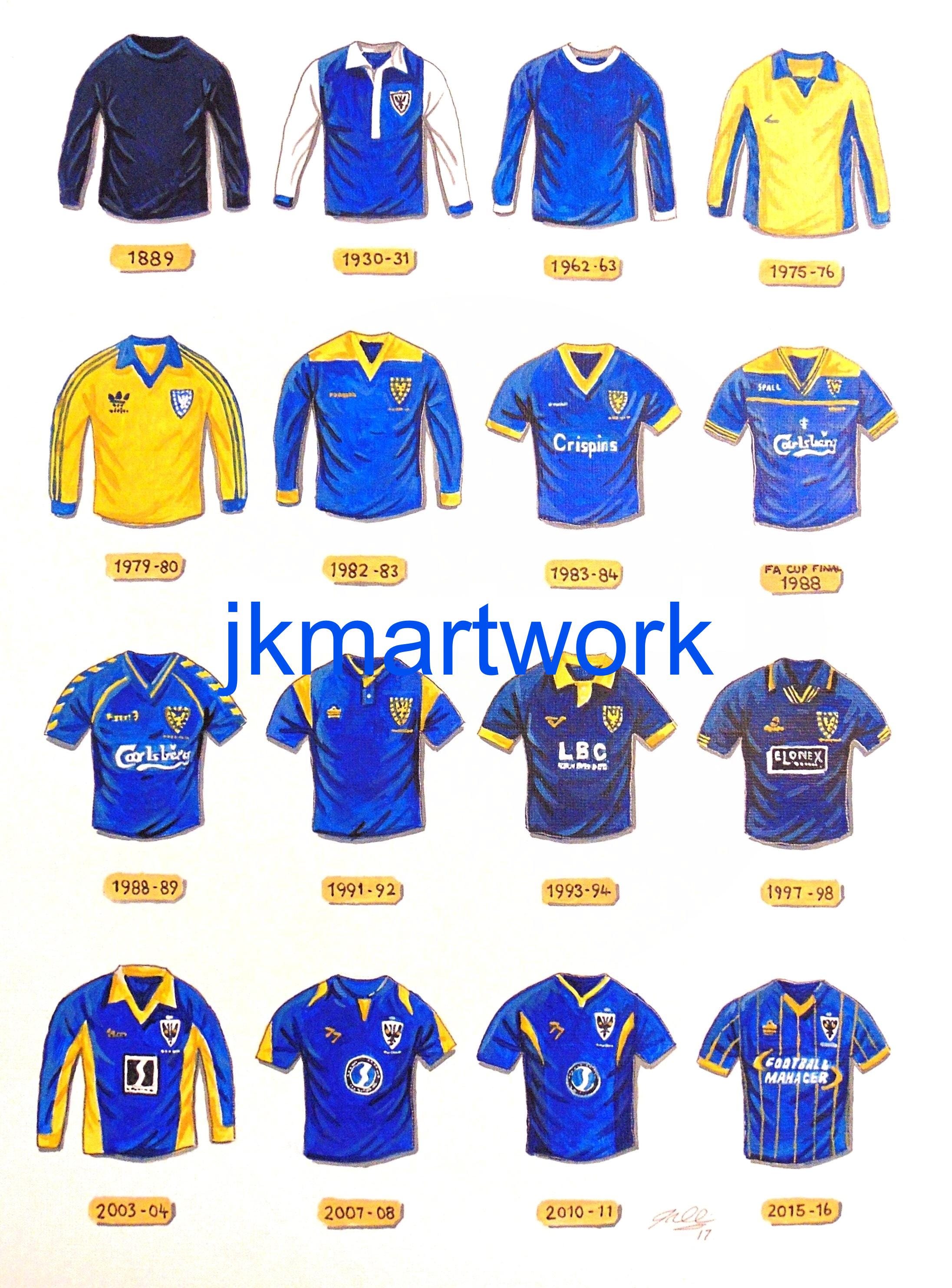 Camiseta retro de fútbol del AFC Wimbledon