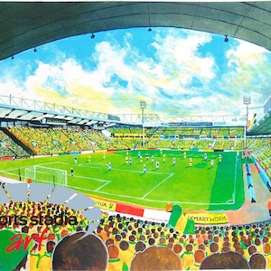 Norwich City Football Club Jigsaw Puzzle : Carrow Road Stadium Art
