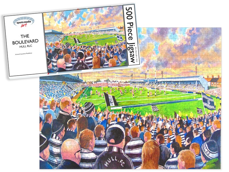 The Boulevard Stadium Fine Art Jigsaw Puzzle Hull Rugby League Club