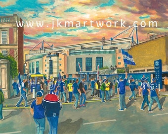 Chelsea Football Club - Stamford Bridge Stadium Art Print