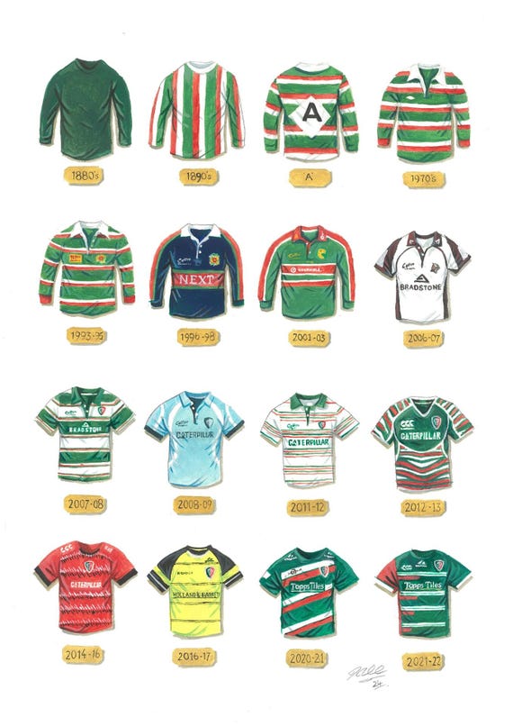 Chemise De Rugby Leicester Tigers Kooga Taille XXL - Occasion Très Bon état, Club D'Angleterre