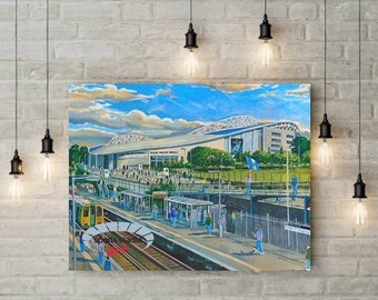 Amex Stadium 'Going to the Match' Fine Art Canvas Print - Brighton & Hove Albion Football Club