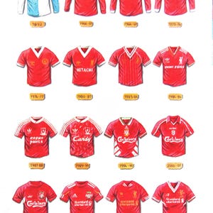 Liverpool FC Retro Football Shirts T-Shirt