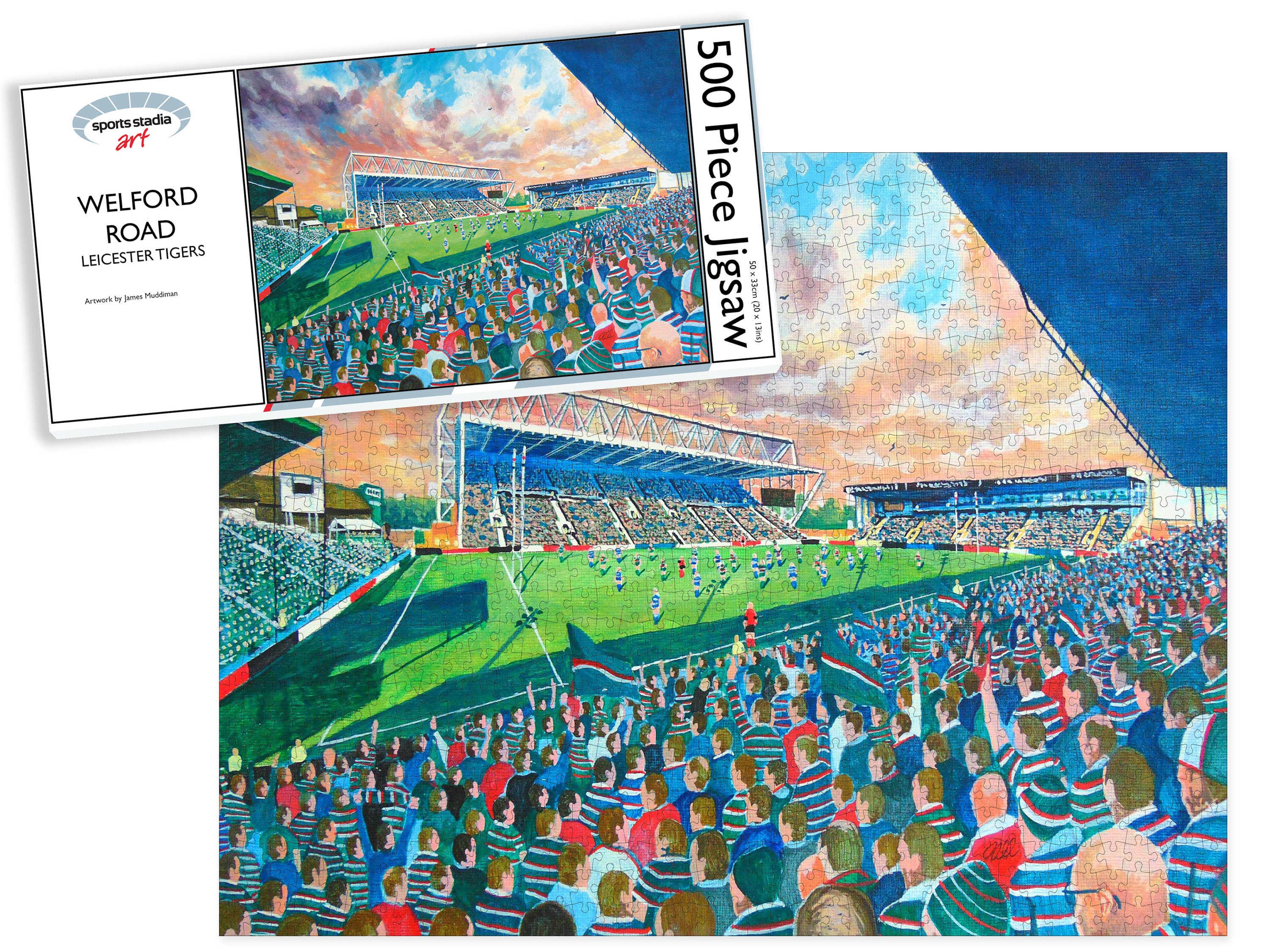 Buy Welford Road Stadium Fine Art Jigsaw Puzzle Leicester Tigers Online in India