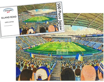 Elland Road Stadium Fine Art Jigsaw Puzzle - Leeds United Football Club